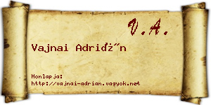Vajnai Adrián névjegykártya
