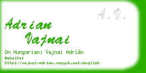 adrian vajnai business card
