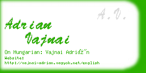 adrian vajnai business card